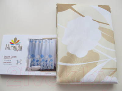 Шторка-занавеска для ванны Miranda Y Herbarium Beige