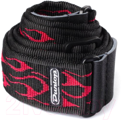 Ремень для гитары Dunlop Manufacturing D38-11RD Strap Flambe Red - фото