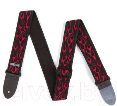 Ремень для гитары Dunlop Manufacturing D38-11RD Strap Flambe Red