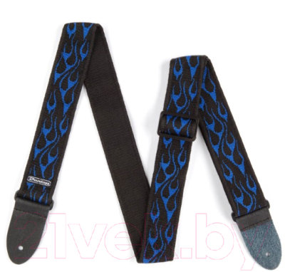 Ремень для гитары Dunlop Manufacturing D38-11BL Strap Flambe-Blue