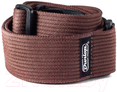 Ремень для гитары Dunlop Manufacturing D27-01BR Strap Ribbed Cotton Chocolate - фото