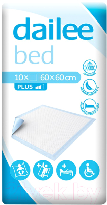 Набор пеленок одноразовых впитывающих Dailee 60x60 - фото