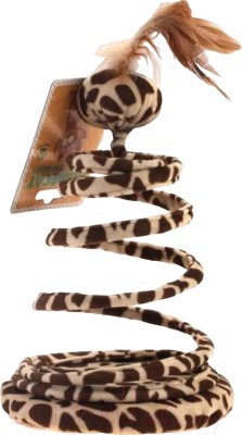 Игрушка для кошек Homecat Мяч с пером на пружине / 72362 - фото