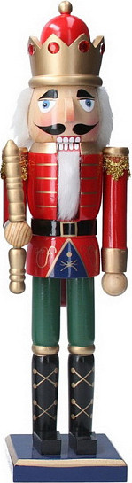 Фигура под елку Gisela Graham Nutcrackers. Щелкунчик с жезлом / 20428-4 - фото