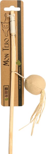 Игрушка для кошек Mon Tero Eco Дразнилка-удочка Шарик с кошачьей мятой / 51458 - фото