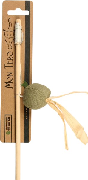 Игрушка для кошек Mon Tero Eco Дразнилка-удочка Шарик с кошачьей мятой / 51459 - фото