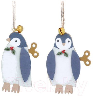 Елочная игрушка Gisela Graham Toy Box. Пингвин с ключиком / 14648