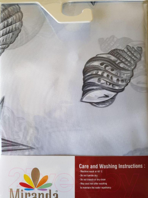 Шторка-занавеска для ванны Miranda Starfish Grey