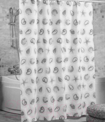 Шторка-занавеска для ванны Miranda Starfish Grey