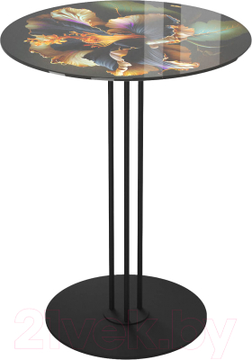 Журнальный столик Sheffilton SHT-CT55/H43 (ночной цветок/черный муар) - фото