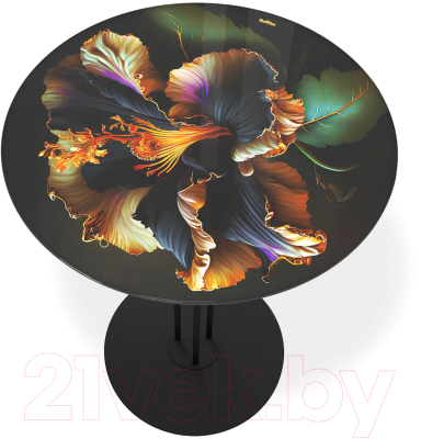 Журнальный столик Sheffilton SHT-CT55/H43 (ночной цветок/черный муар)