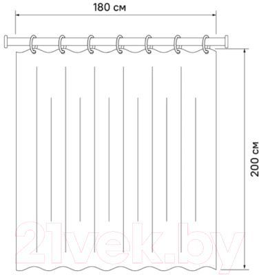 Шторка-занавеска для ванны IDDIS BA04P18i11