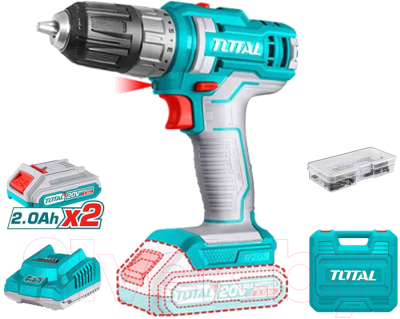 Аккумуляторная дрель-шуруповерт TOTAL TDLI200528 - фото