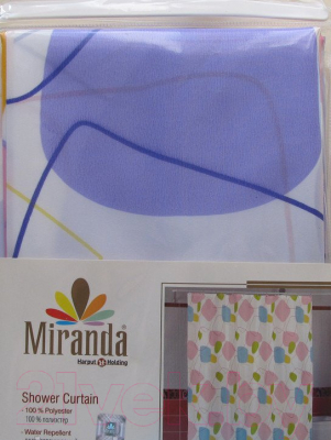 Шторка-занавеска для ванны Miranda Stain Lila