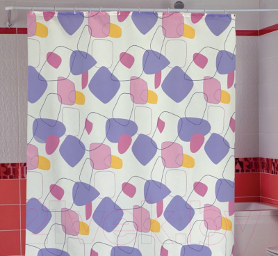 Шторка-занавеска для ванны Miranda Stain Lila