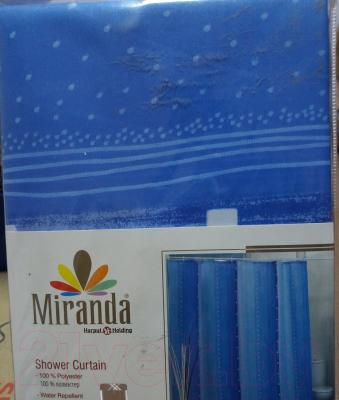 Шторка-занавеска для ванны Miranda Rain Blue
