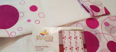 Шторка-занавеска для ванны Miranda Bubble Pink