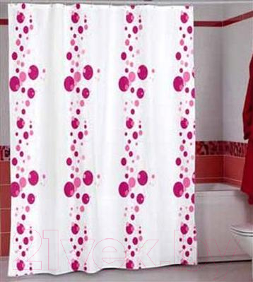 Шторка-занавеска для ванны Miranda Bubble Pink