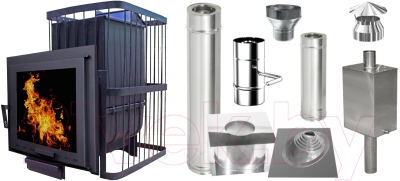 Печь-каменка КомфортПром Сталь закрытая / 1002210028 - фото