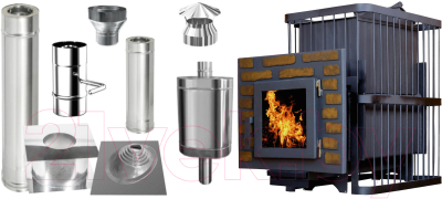 Печь-каменка КомфортПром Сталь закрытая / 1002210031 - фото