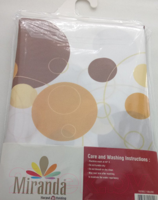 Шторка-занавеска для ванны Miranda Bubble Beige