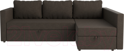 Диван угловой Mio Tesoro Тилаус длинный подлокотник (Brown)