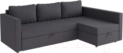 Диван угловой Mio Tesoro Тилаус длинный подлокотник (Dark Grey) - фото