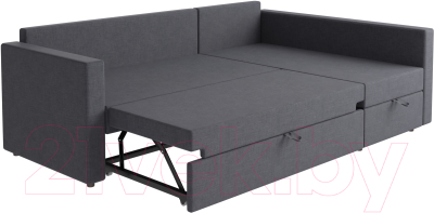 Диван угловой Mio Tesoro Тилаус длинный подлокотник (Dark Grey)