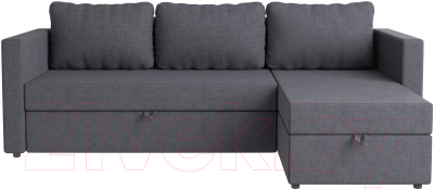 Диван угловой Mio Tesoro Тилаус короткий подлокотник (Dark Grey)