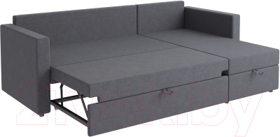 Диван угловой Mio Tesoro Тилаус короткий подлокотник (Dark Grey)