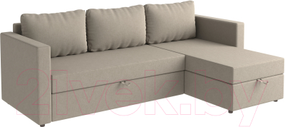 Диван угловой Mio Tesoro Тилаус короткий подлокотник (Beige/Grey) - фото