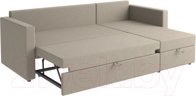 Диван угловой Mio Tesoro Тилаус короткий подлокотник (Beige/Grey)