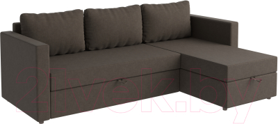 Диван угловой Mio Tesoro Тилаус короткий подлокотник (Brown) - фото