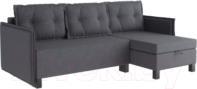 Диван угловой Mio Tesoro Туули (Dark Grey) - фото