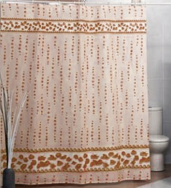 Шторка-занавеска для ванны Miranda Drops Beige