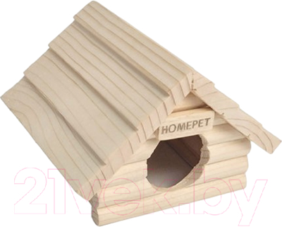 Домик для клетки Homepet Деревянный / 78042 - фото