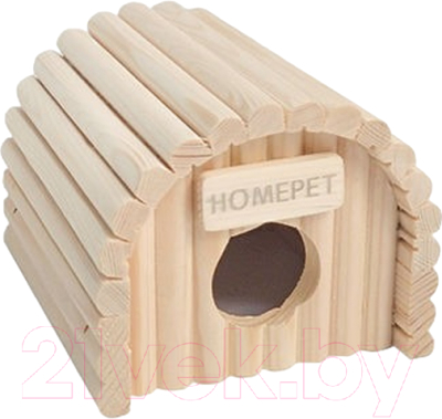 Домик для клетки Homepet Ракушка. Деревянный / 78045 - фото