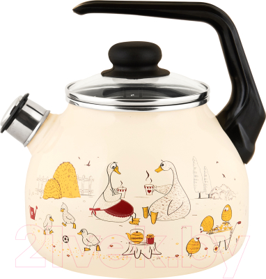 Чайник со свистком Appetite Подворье 4с209я - фото