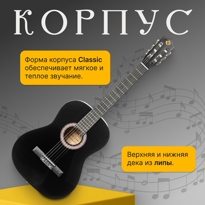 Акустическая гитара ROKSO FT-C-B39-BK