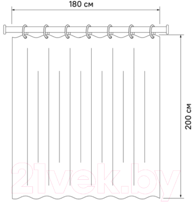 Шторка-занавеска для ванны IDDIS Base BG02P18i11