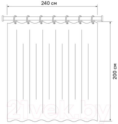Шторка-занавеска для ванны IDDIS Base BG03P24i11
