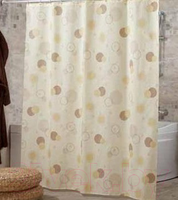 Шторка-занавеска для ванны Miranda Circle Beige