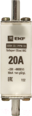 Предохранитель плавкий EKF PROxima / Fus-33/100/20