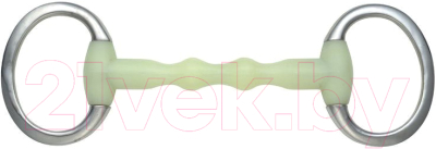 Трензель для лошади Shires Equikind прямой ребристый 11.5см / 531/4.5 - фото