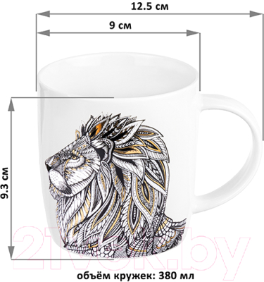 Набор кружек Elan Gallery Лев и тигр / 410111