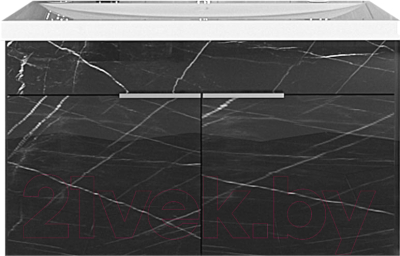 Тумба под умывальник Garda Venice 51н_750_PVC (черный мрамор) - фото