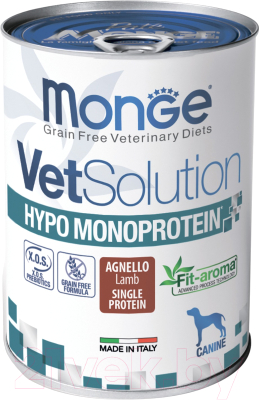 Влажный корм для собак Monge VetSolution Hypo Monoprotein Lamb - фото