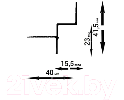 Профили для гипсокартона Profiling TP 01 теневой для гипсокартонных потолков