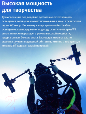 Осветитель студийный Godox Dive Light RGBWW WT40R / 30441