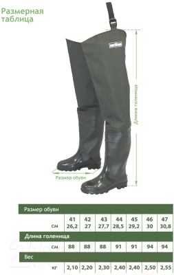 Сапоги для охоты и рыбалки FortMen ПВХ 10 / 850